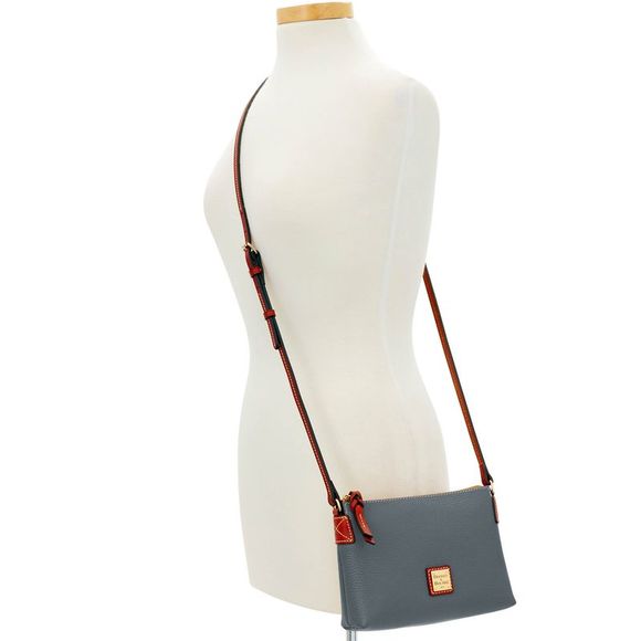 Dooney & Bourke Pebble Grain Crossbody Pouchette Shoulder Bag - Slate - Picture 4 of 4